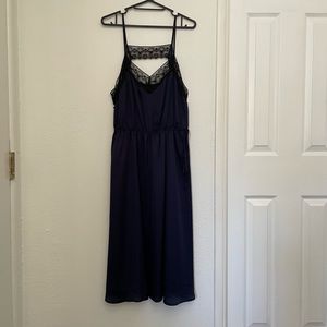navy slip dress sz M